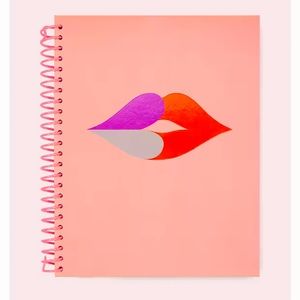 Kate Spade Heart Lips Spiral Notebook & BONUS